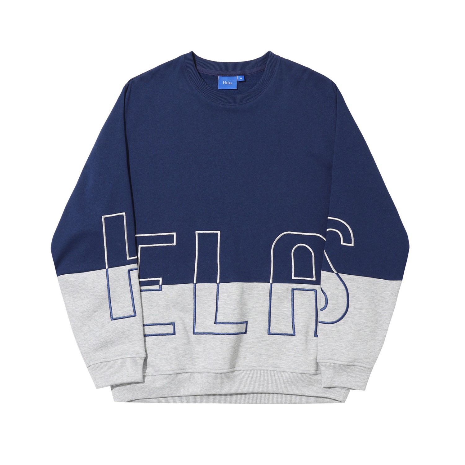 NEGATIVE CREWNECK HEATHER GREY/NAVY